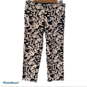 VINEYARD VINES PANTS CAPRI BLUE WHITE FLAT FRONT PREPPY Size 4